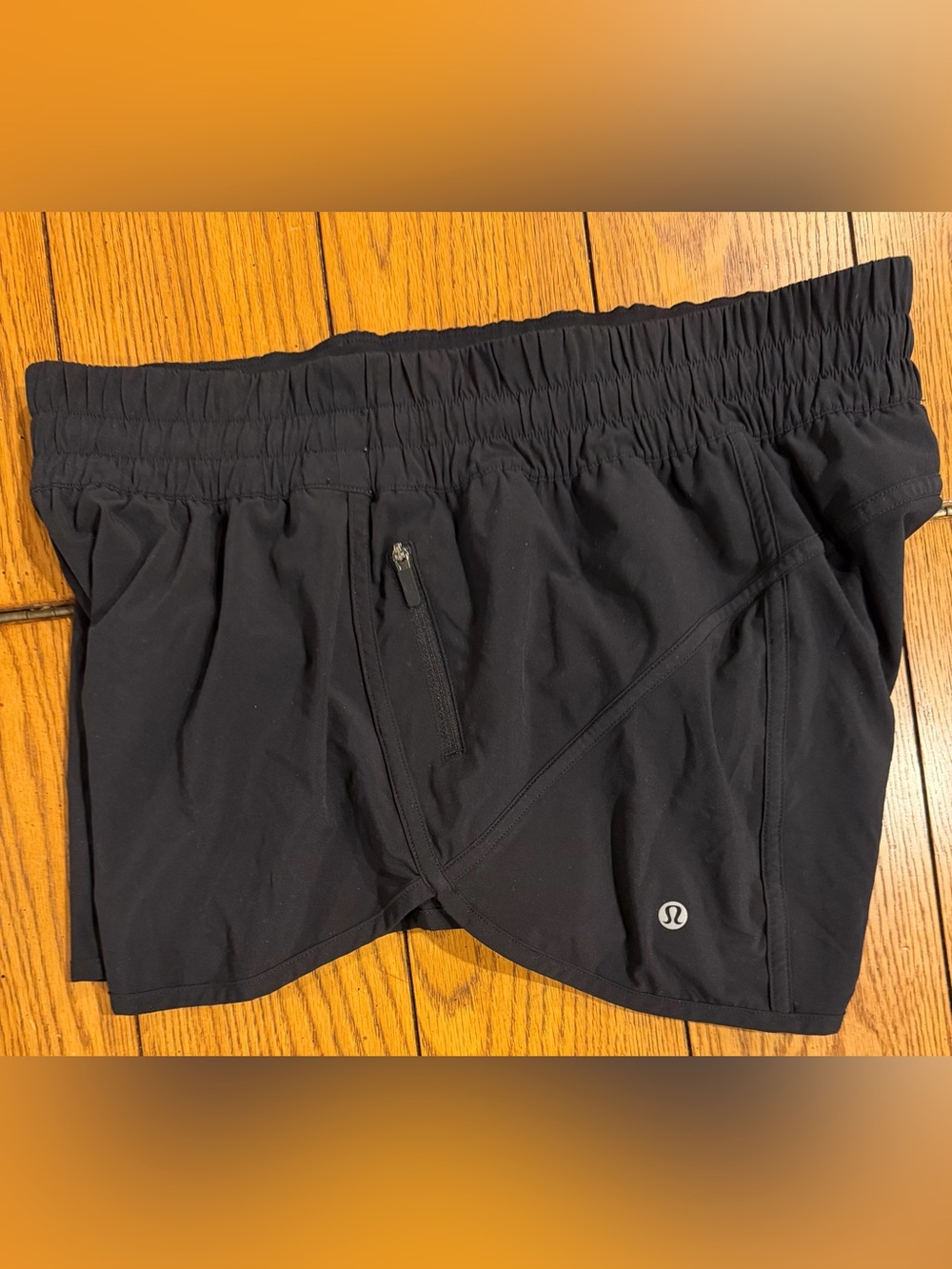 Lululemon Track that High Rise Lined Short, black, size 14, inseam 3 inches